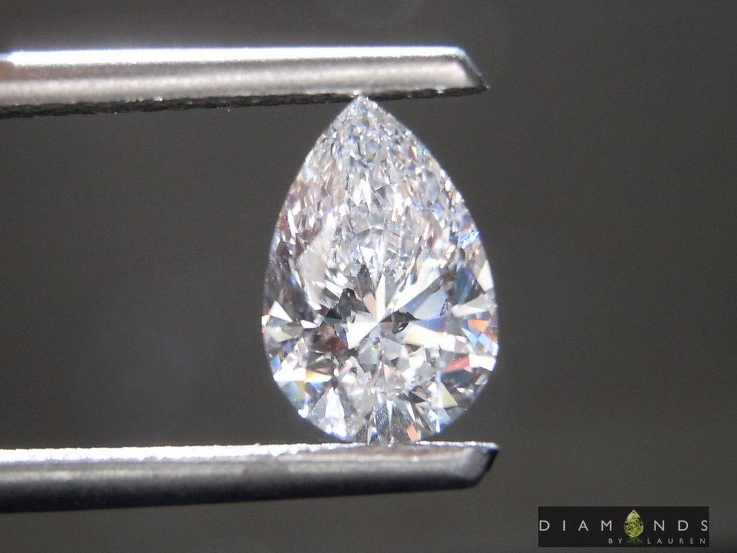 1.09ct E VS1 Pear Shape Lab Grown Diamond R9519
