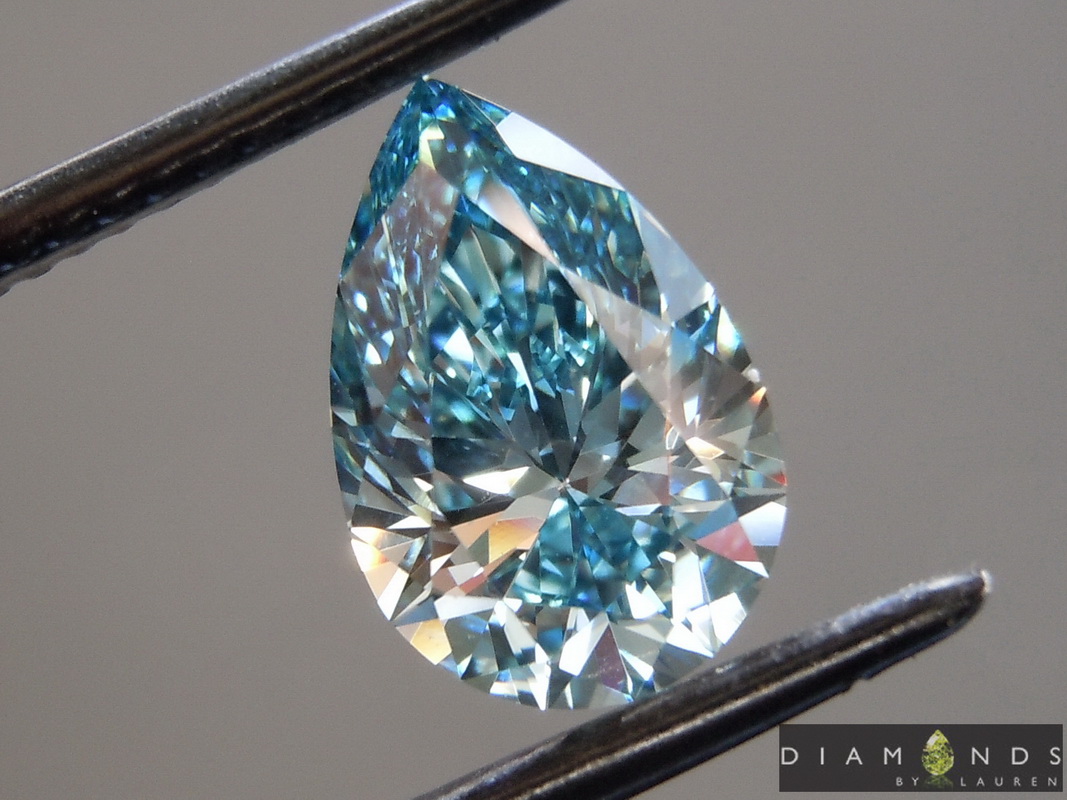 blue lab grown diamond