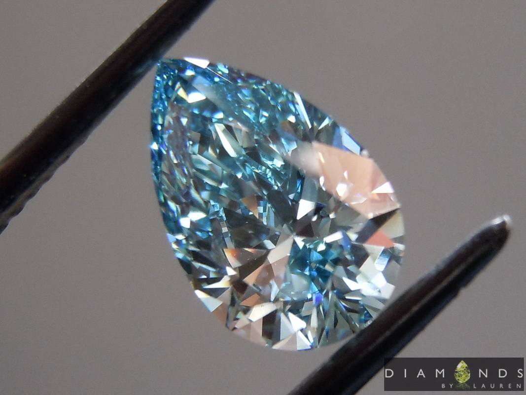 blue lab grown diamond