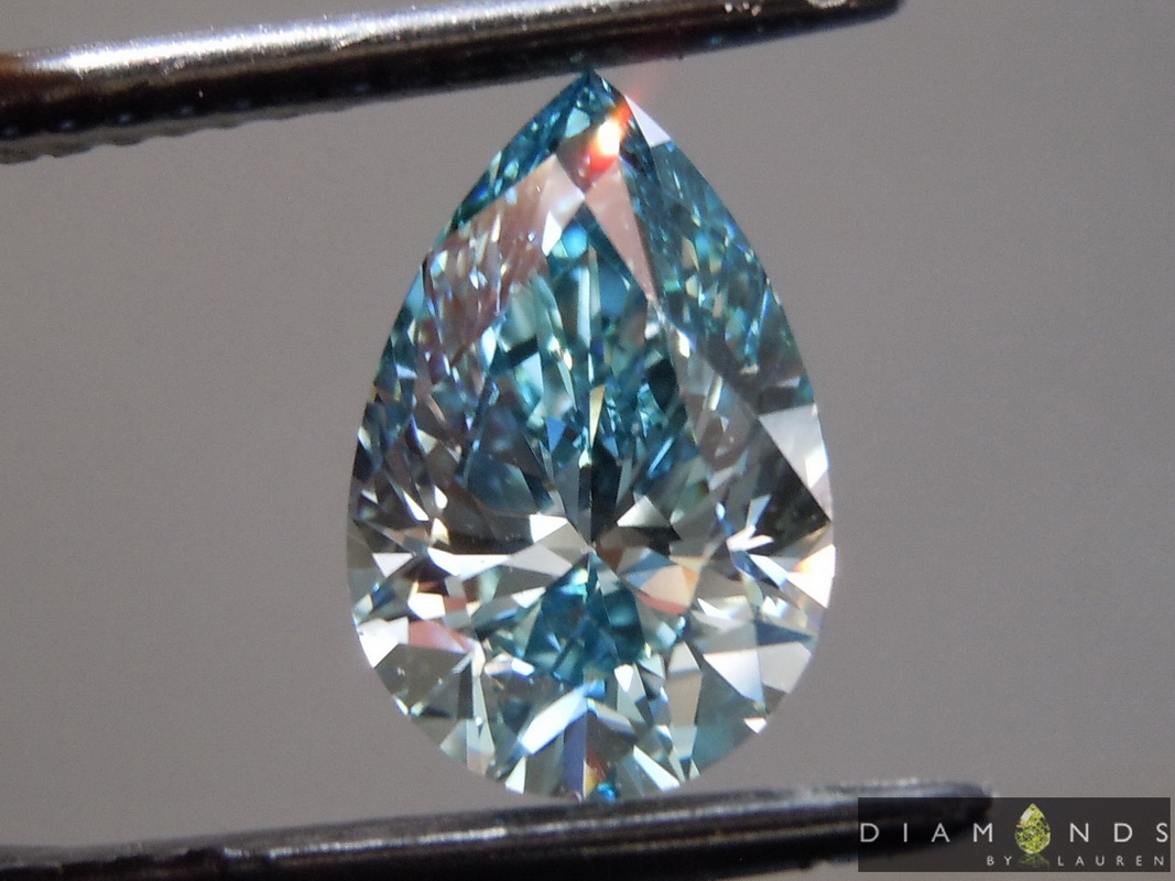blue lab grown diamond