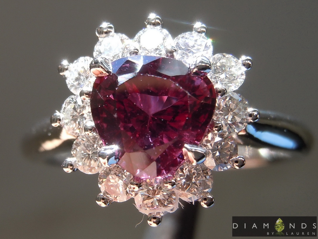natural purple sapphire ring