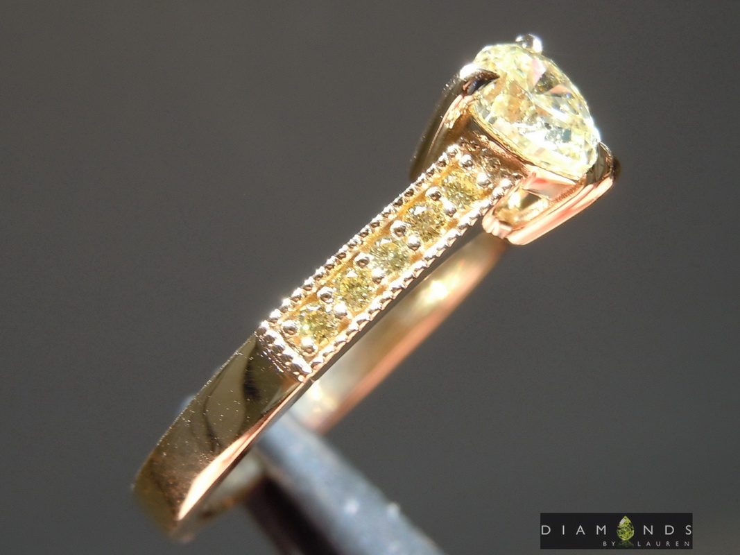 natural yellow diamond ring