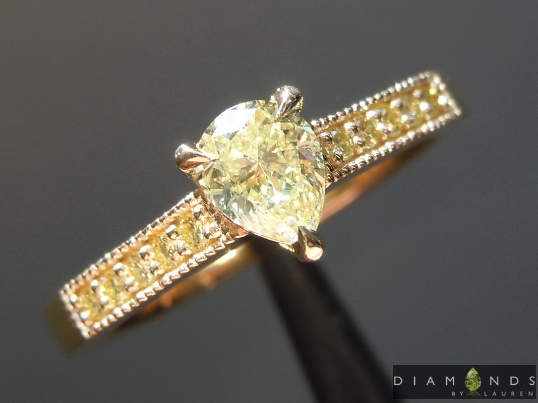 natural yellow diamond ring