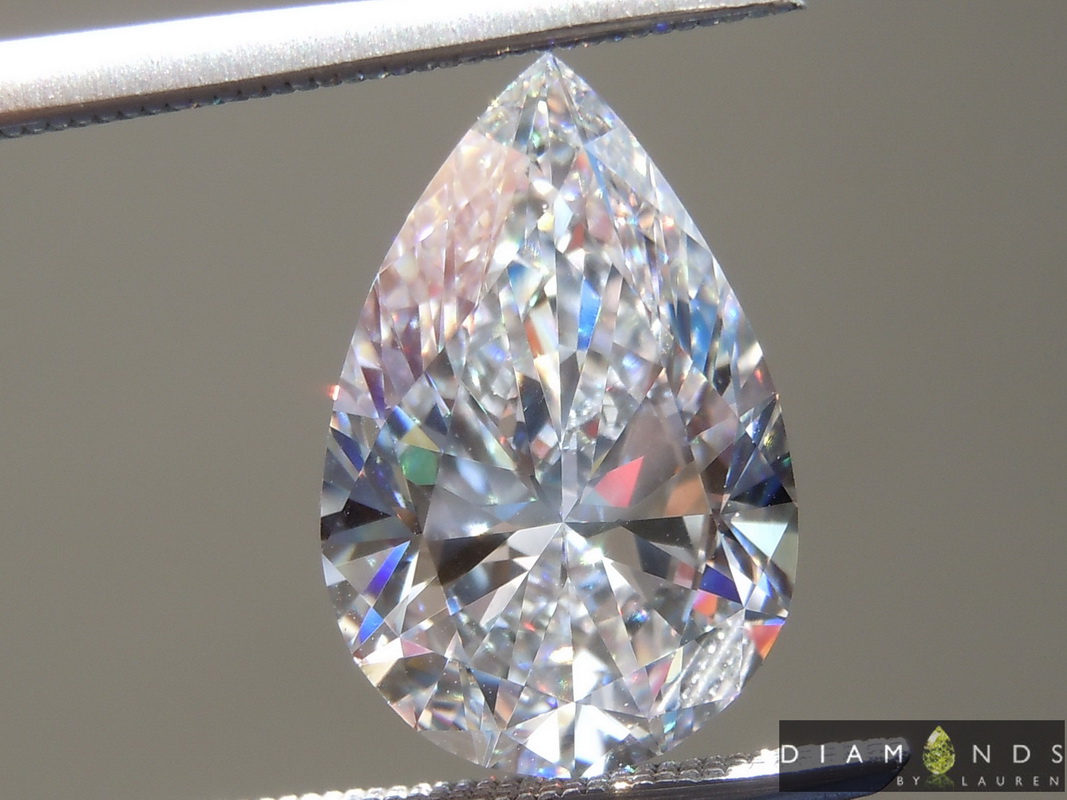 3.04ct E VS1 Pear Shape Lab Grown Diamond R9592