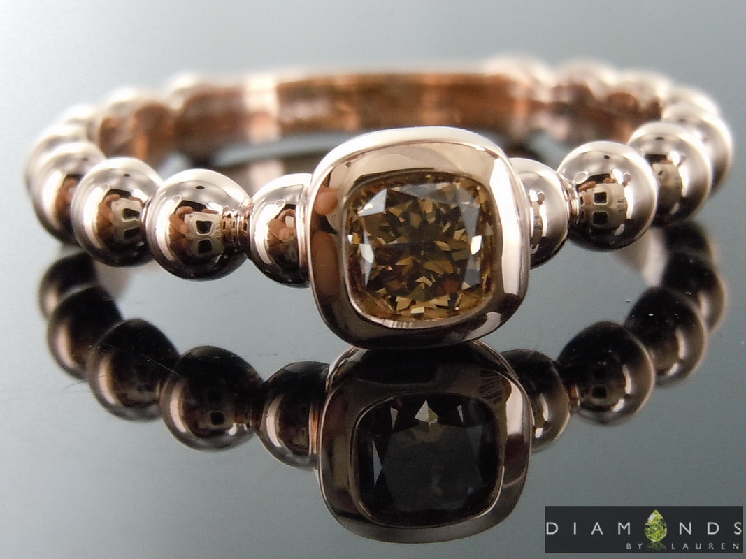 natural brown diamond ring