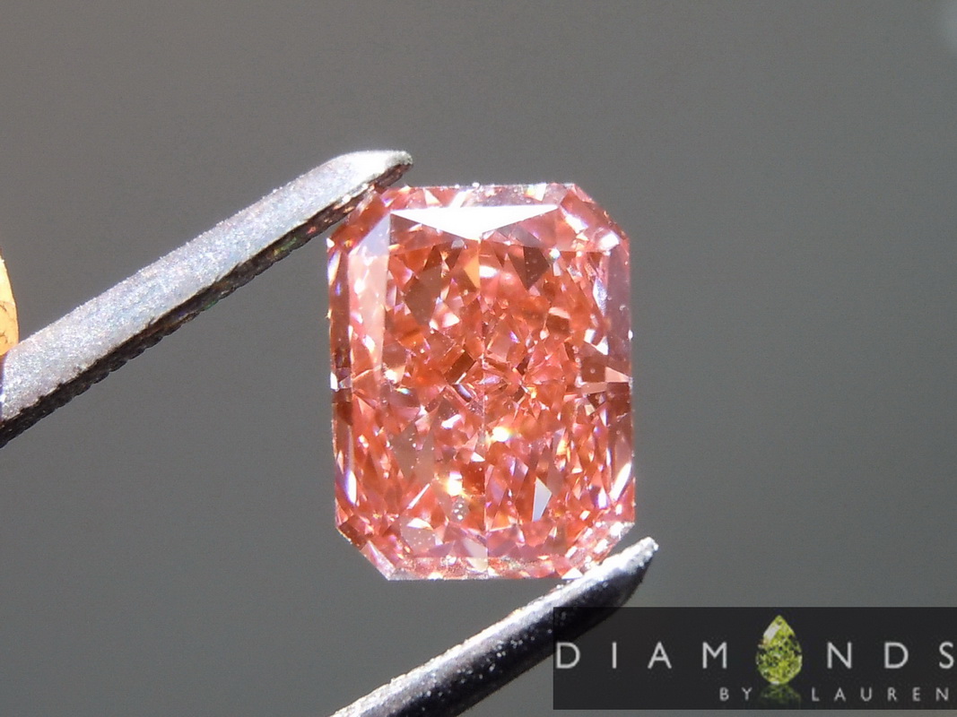 1.01ct Pink VS2 Radiant Lab Grown Diamond