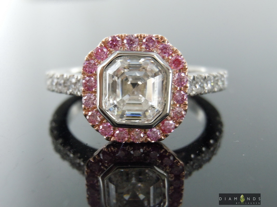lab colorless diamond ring