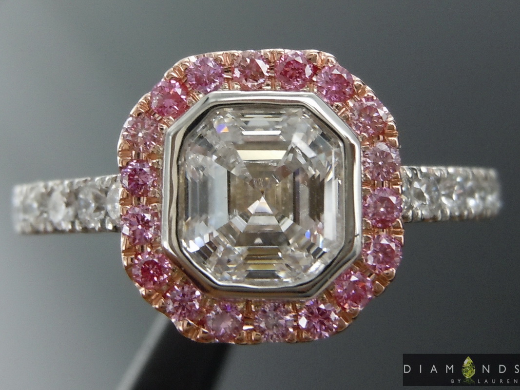 lab colorless diamond ring