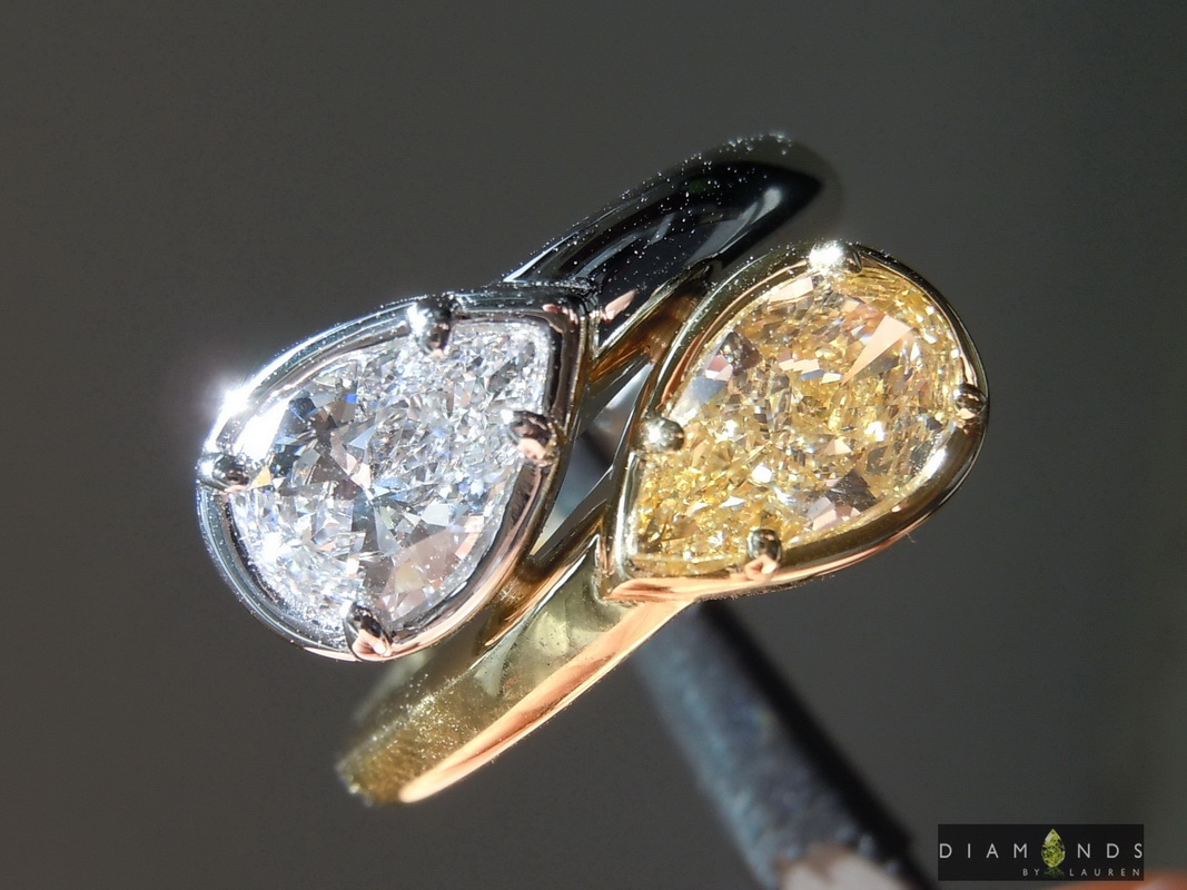 natural yellow diamond ring