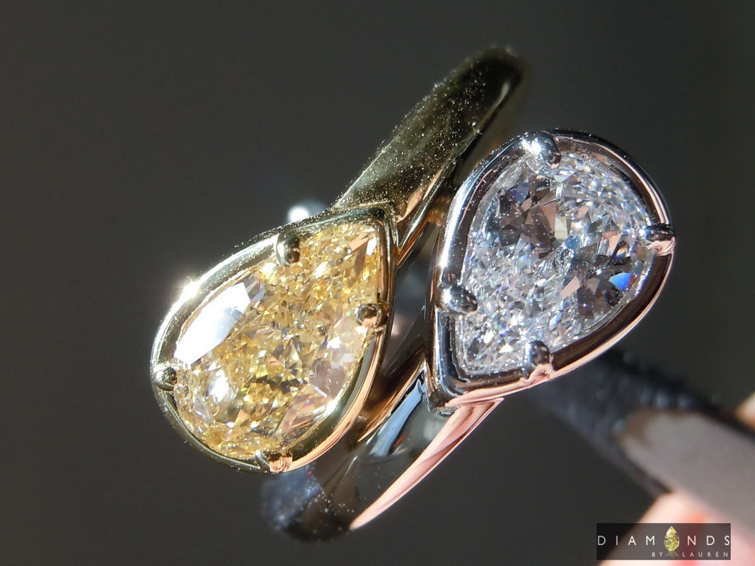 natural yellow diamond ring