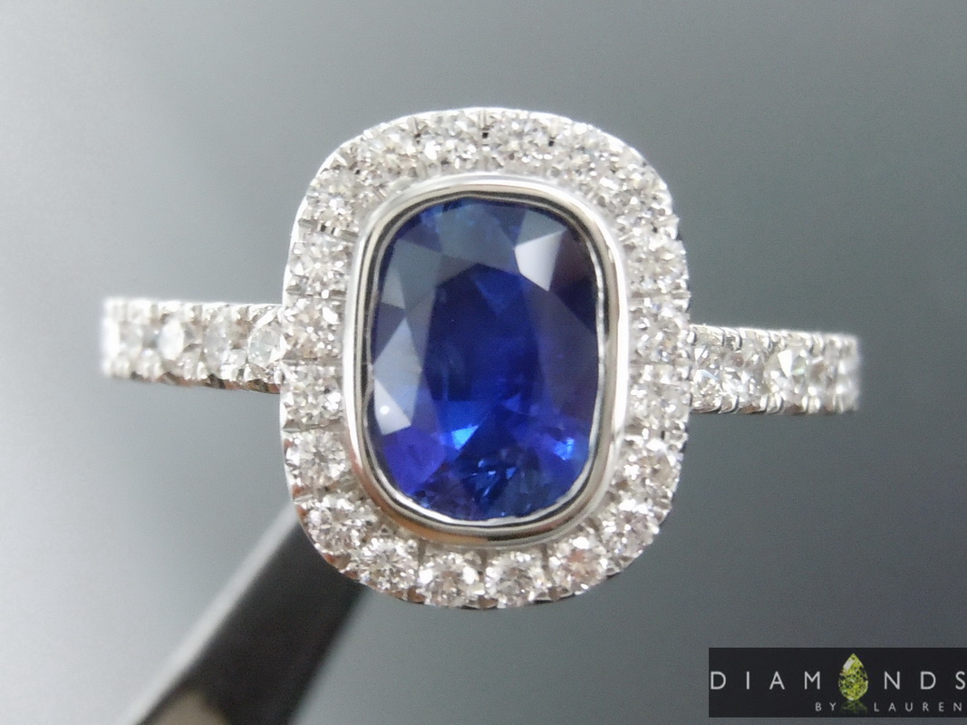 sapphire halo ring