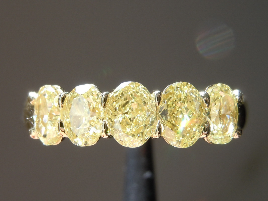 natural yellow diamond ring