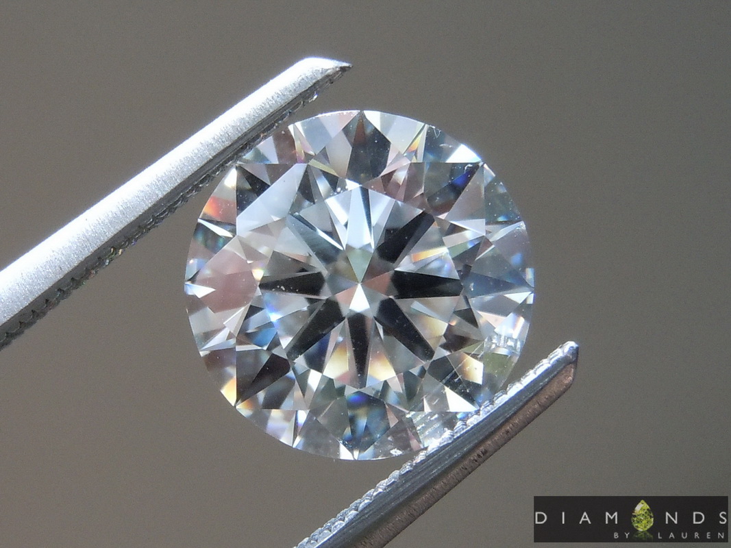 lab colorless diamond ring
