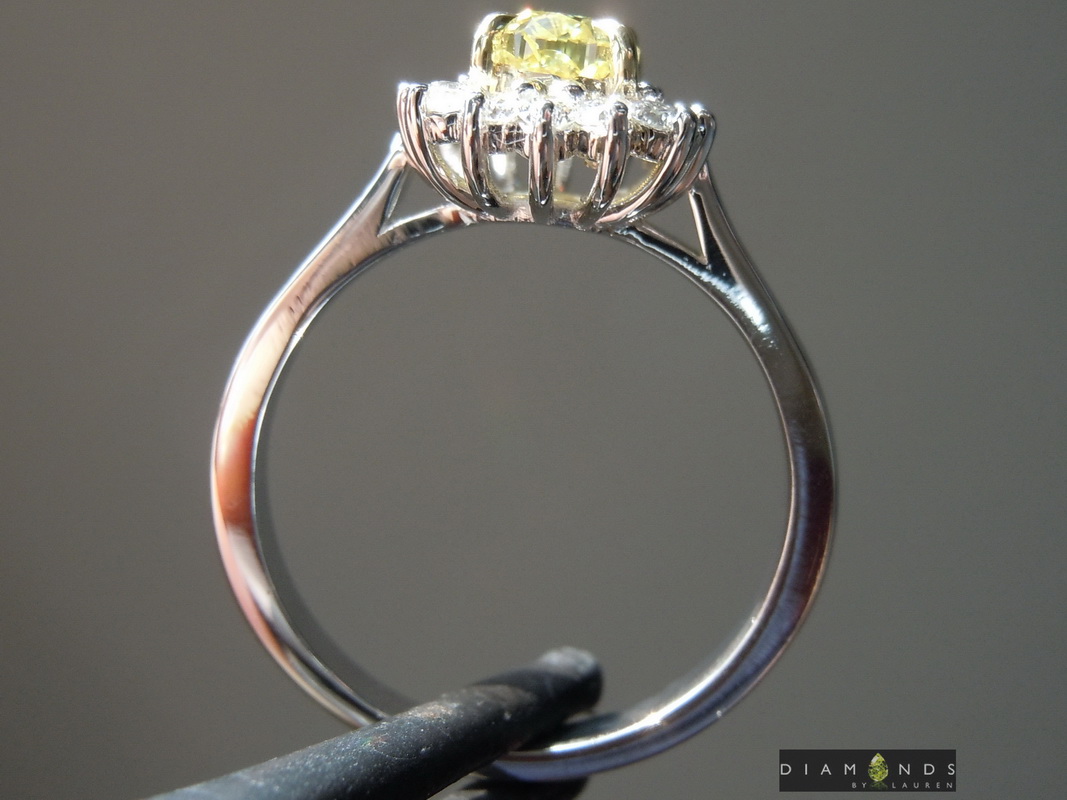 natural yellow diamond ring