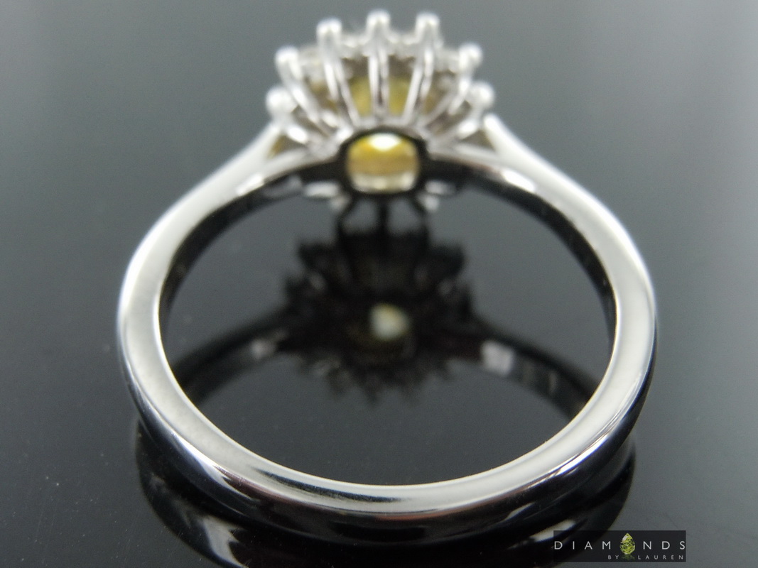 natural yellow diamond ring