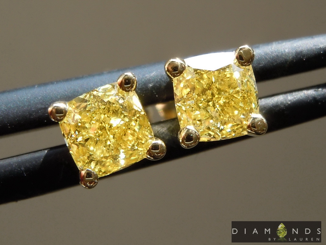 canary diamond earrings