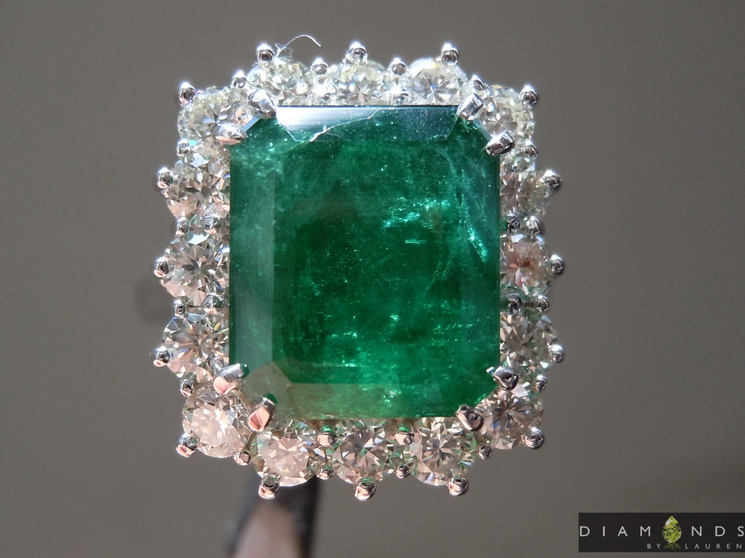 natural emerald ring