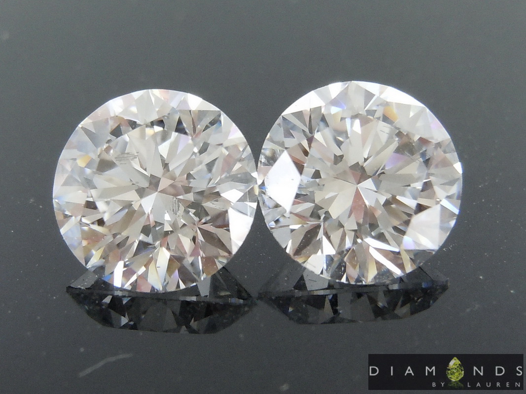 colorless lab diamond earrings