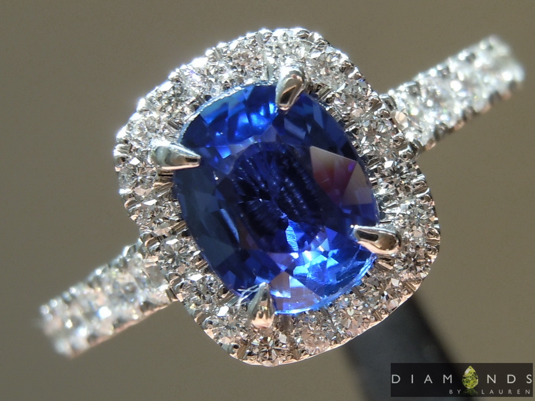 SOLD....1.11ct Blue Oval Shape Sapphire Ring R9650