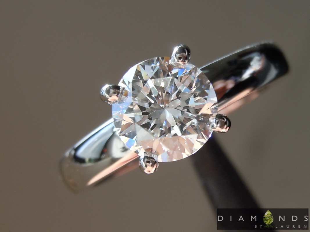 lab blue diamond ring