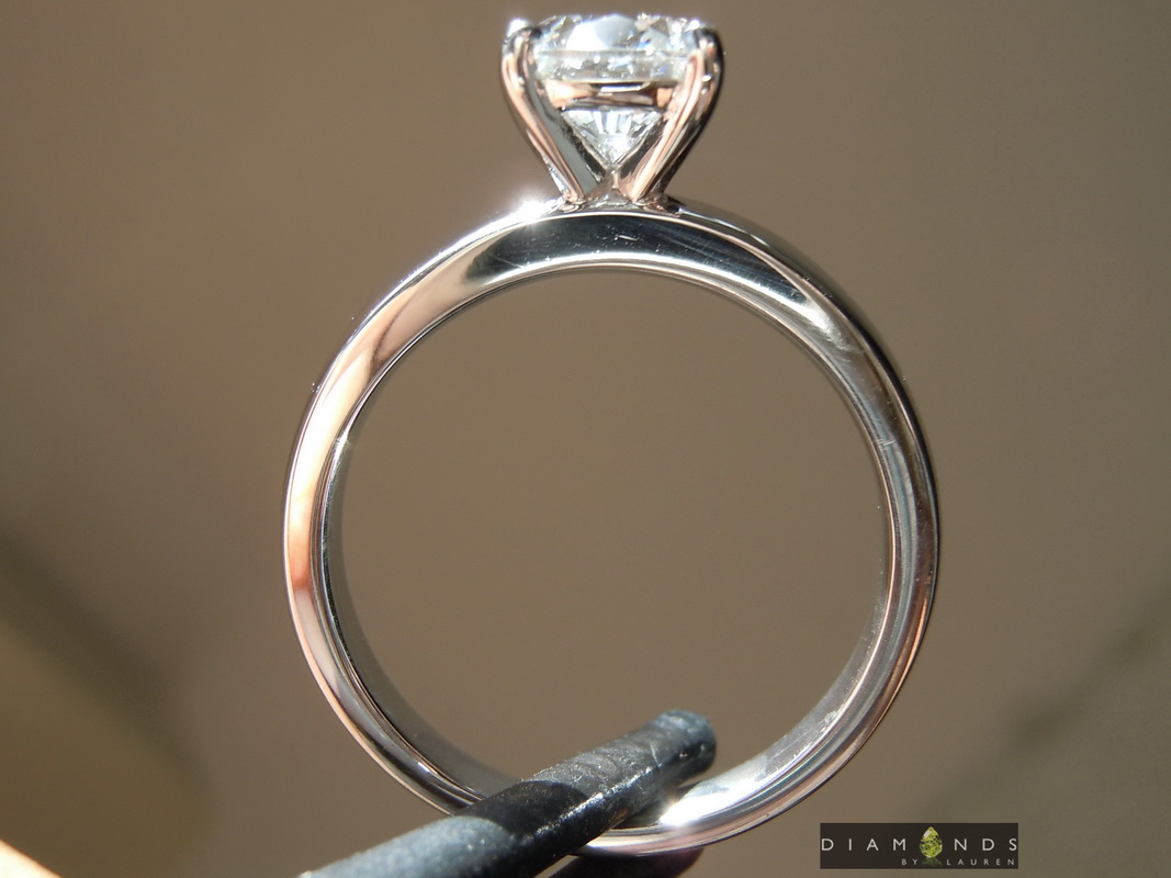 lab blue diamond ring