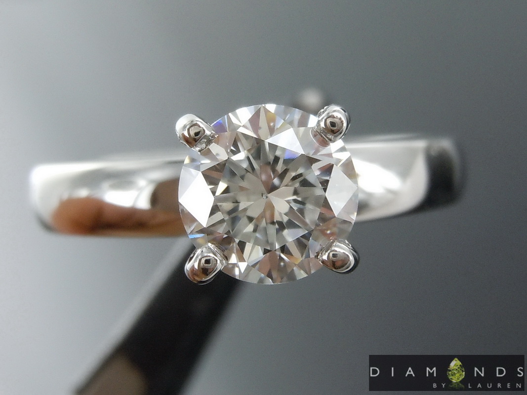 lab blue diamond ring