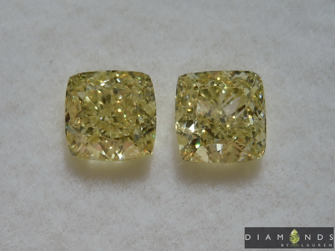natural yellow diamond earrings