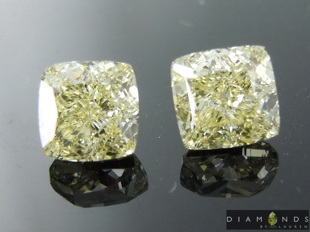 yellow diamond earrings