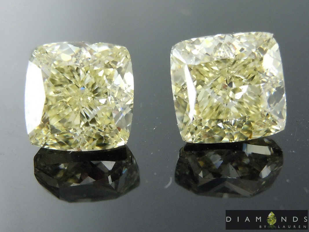 natural yellow diamond earrings