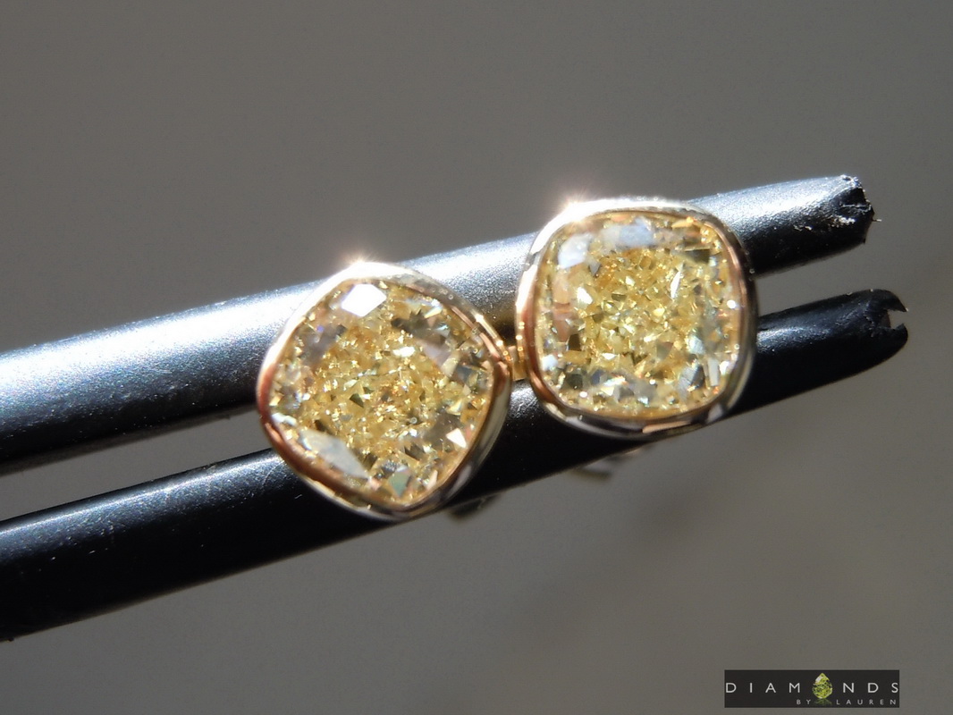 canary diamond earrings
