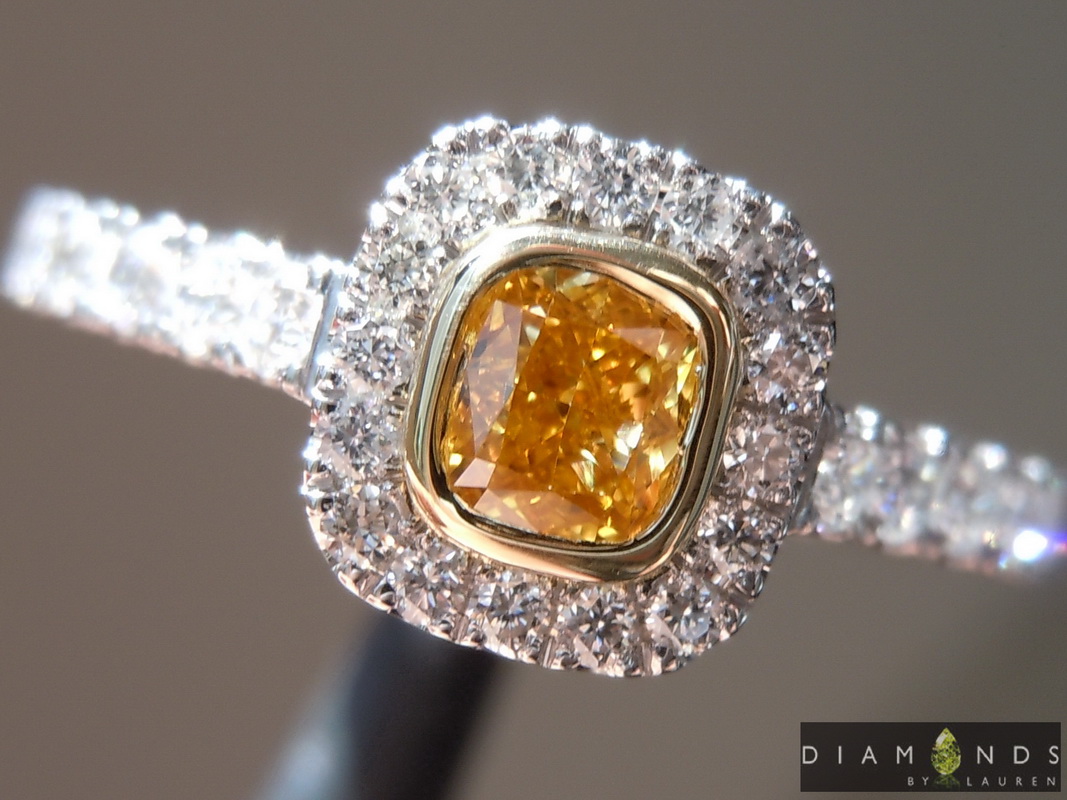orange diamond ring