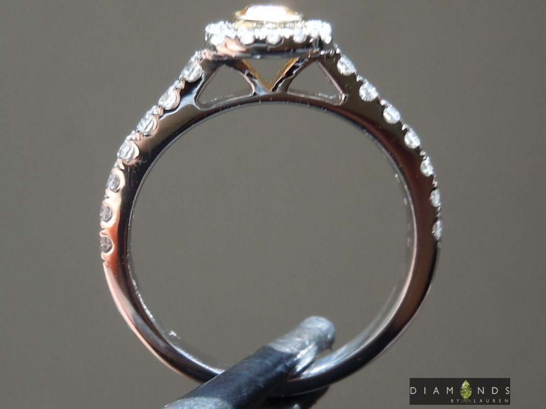 natural orange diamond ring