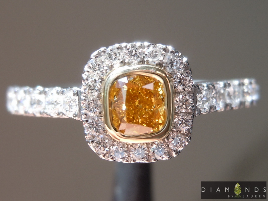 orange diamond ring