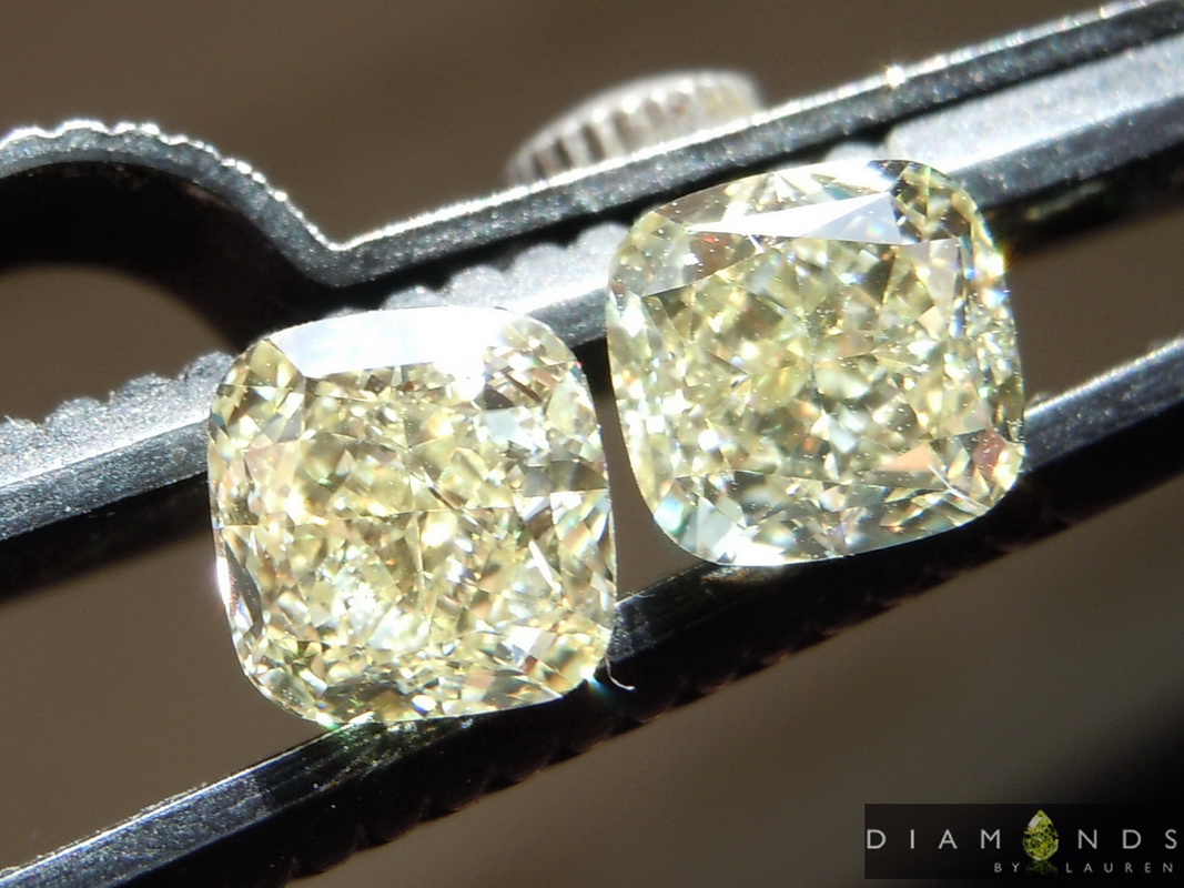 gia yellow diamond earrings