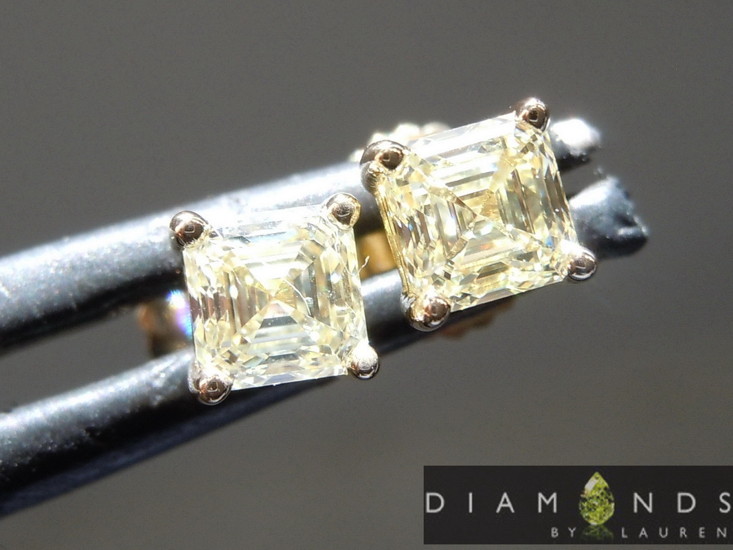 yellow diamond earrings