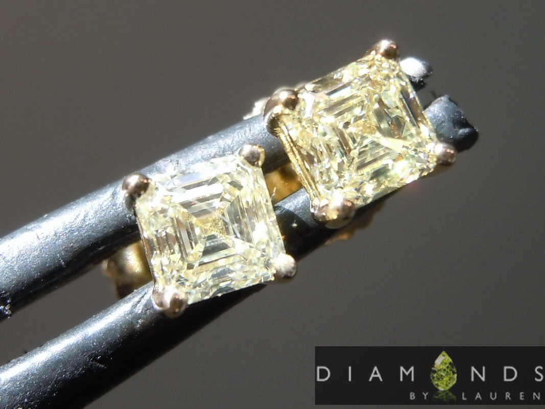 natural yellow diamond earrings