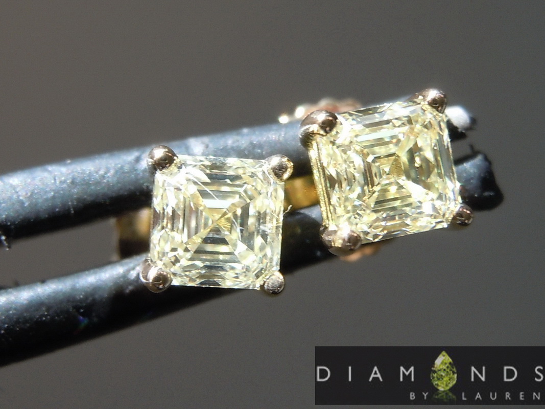 yellow diamond earrings