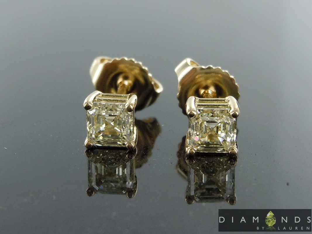 yellow diamond earrings