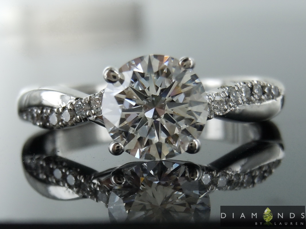 lab colorless diamond ring