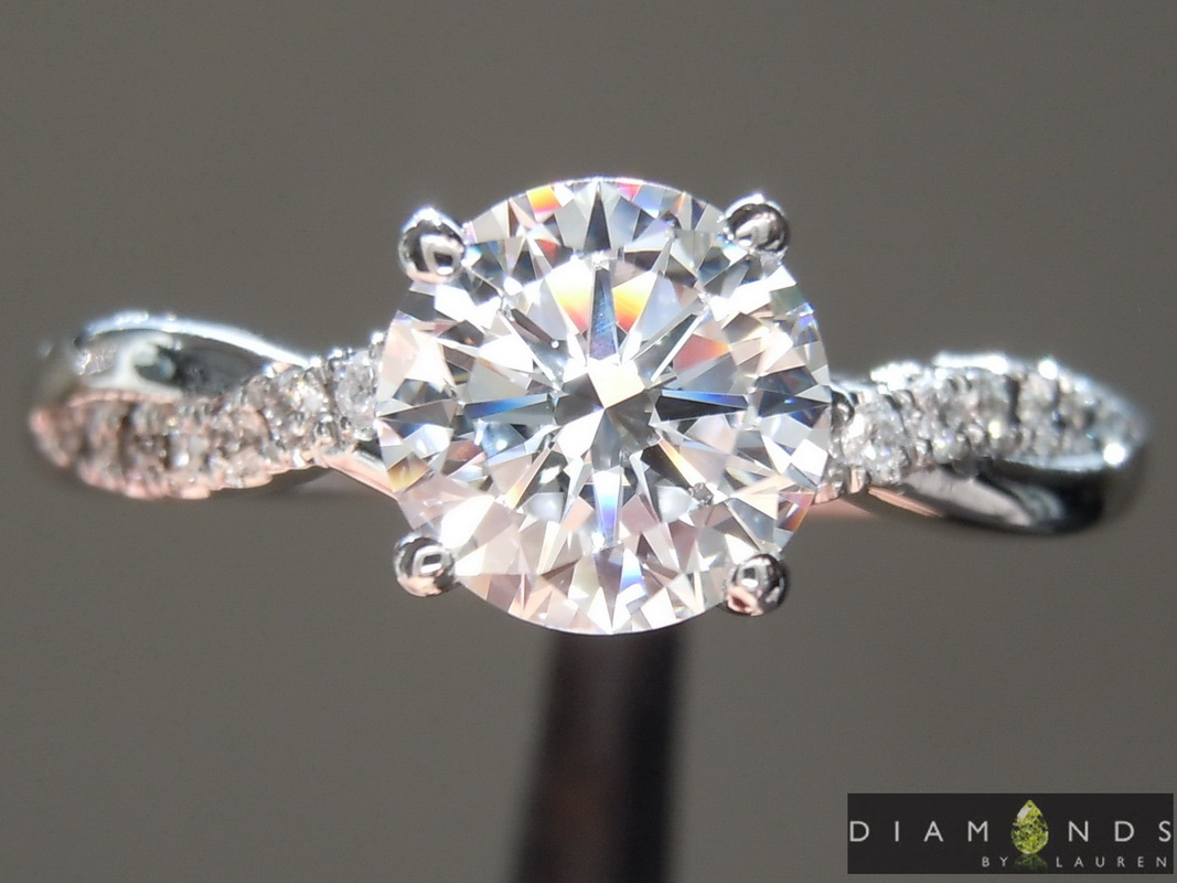 lab colorless diamond ring