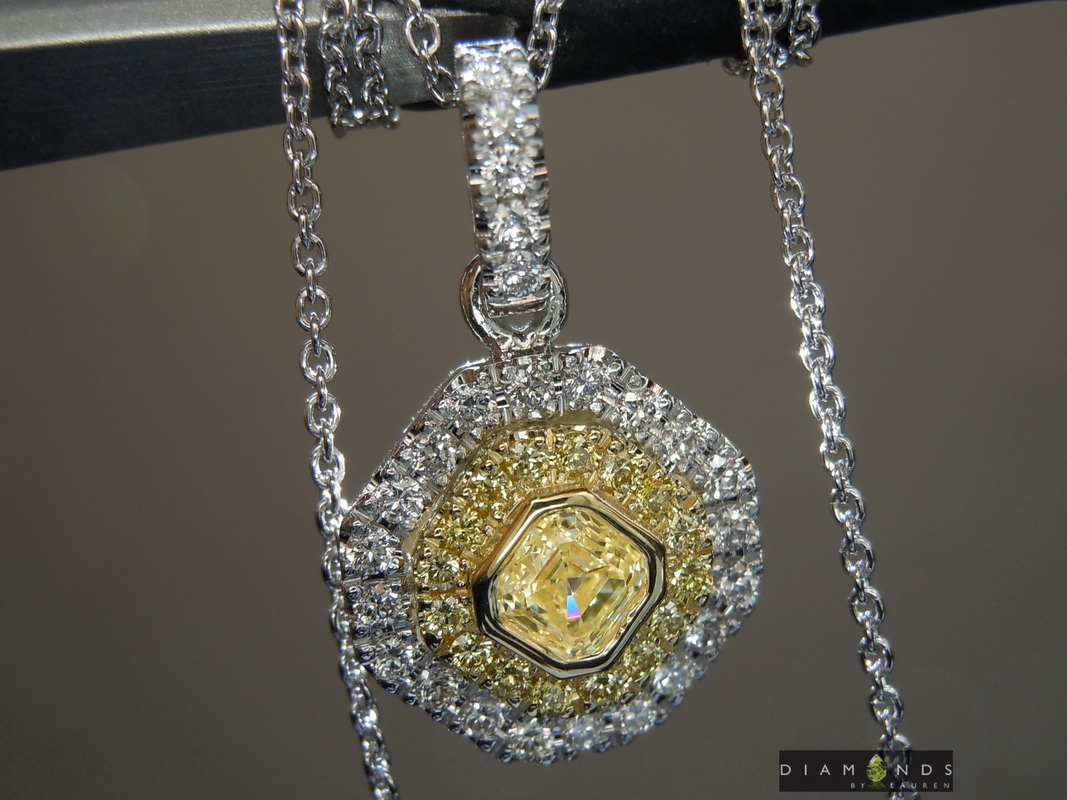 yellow diamond pendant