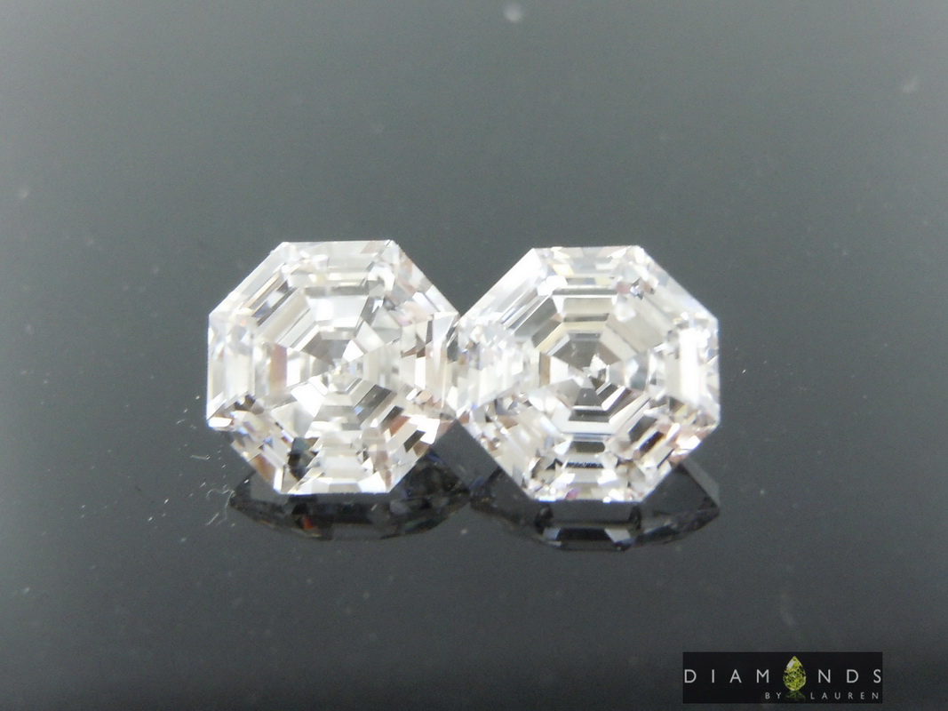 colorless lab diamond earrings