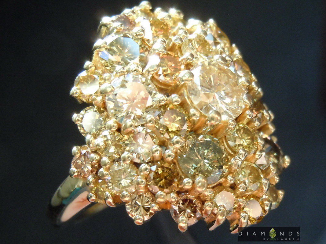 diamond cluster ring