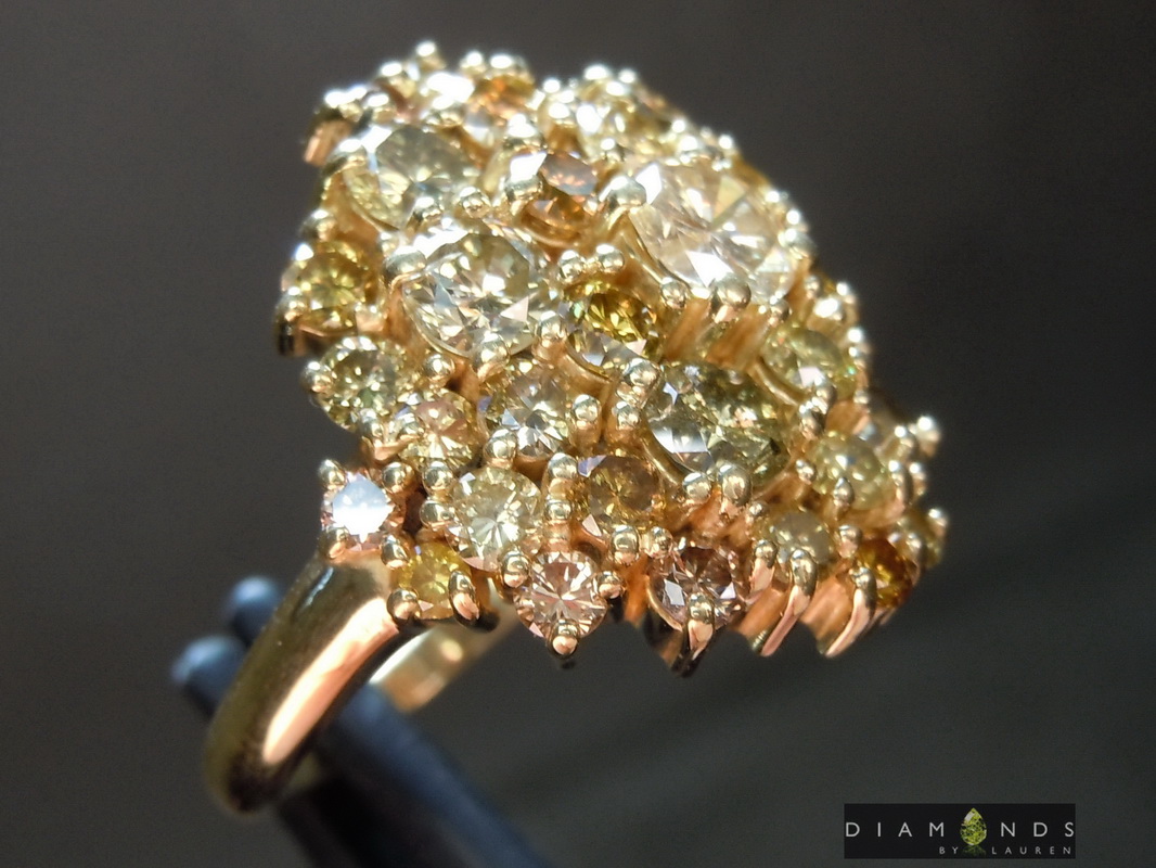 diamond cluster ring