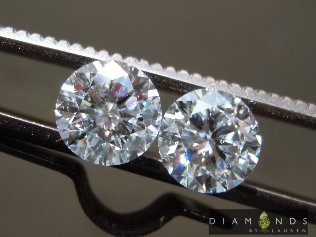 colorless lab diamond earrings
