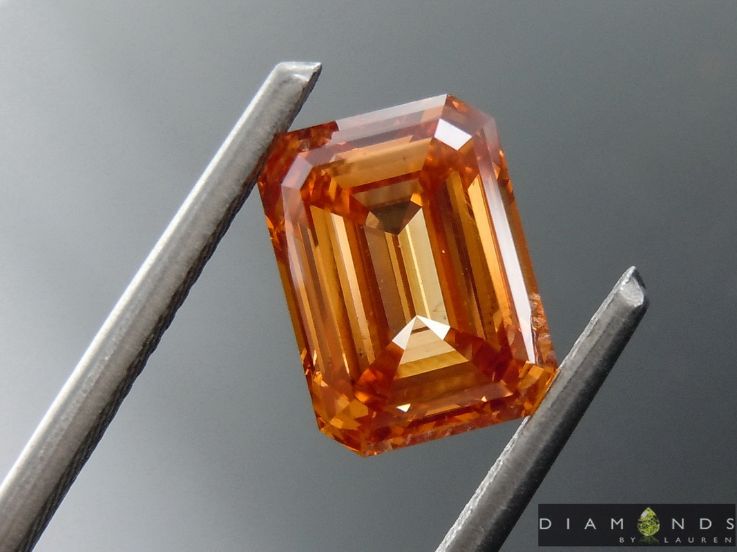 lab orange diamond