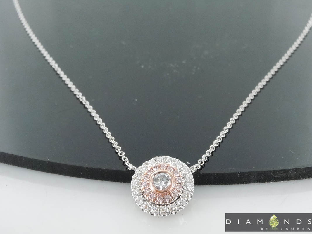 natural pink diamond pendant