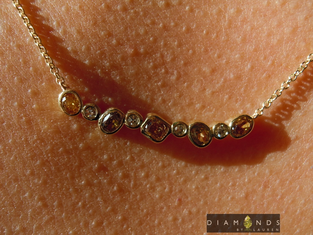 fancy color diamond pendant