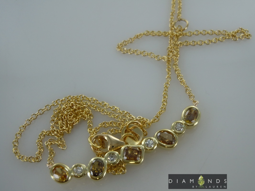 bar diamond necklace