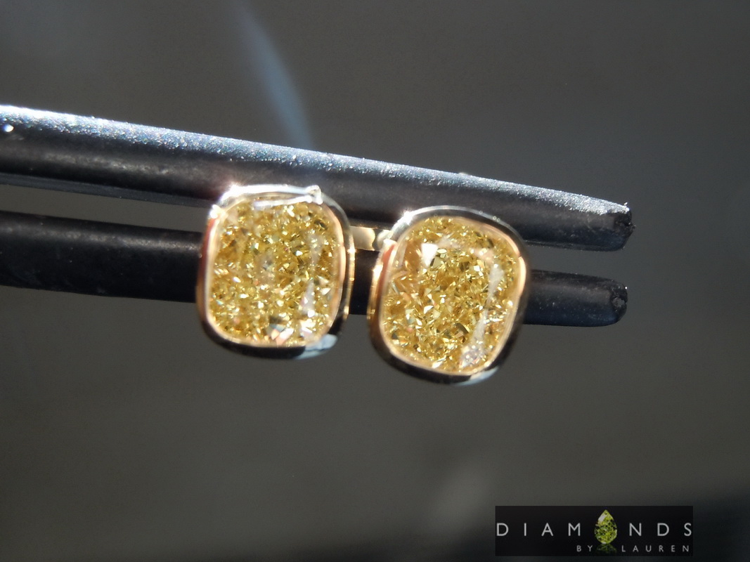 canary diamond earrings
